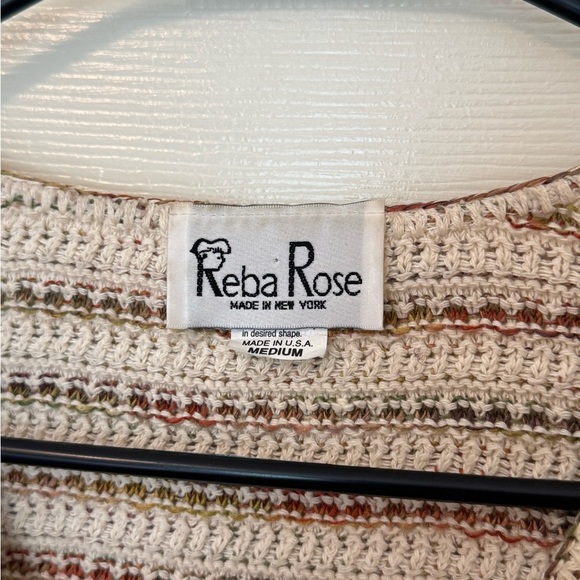 Roxy Women's Cream and Brown Striped Button-Up Sweater Size M - Picture 4 of 9